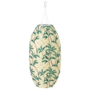 IKEA SOLVINDEN 2019 Solar Hanging Lamp Lantern Yellow Green Palm Tree 24" Oval
